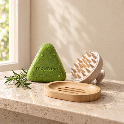 Korean Scalp Reset Bar, scalp brush and bamboo dock