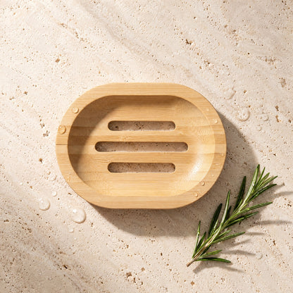 Bamboo dock from above